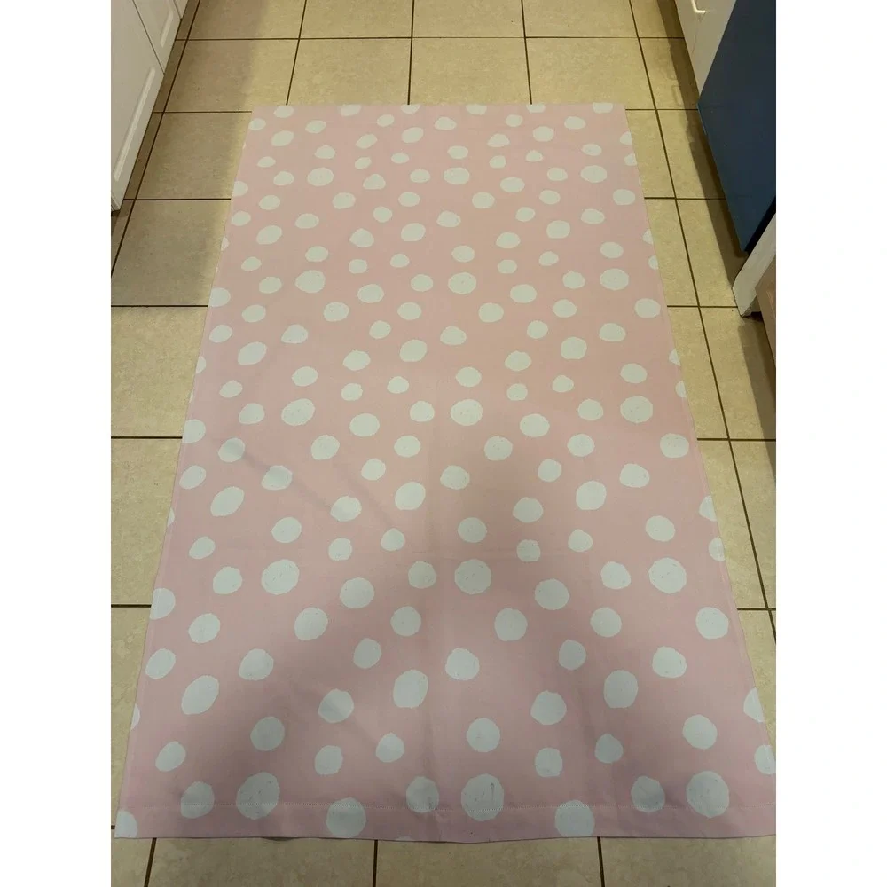 Society6 Pink White Polka Dot Blackout Curtains Set of 2 Panels Kids Nursery